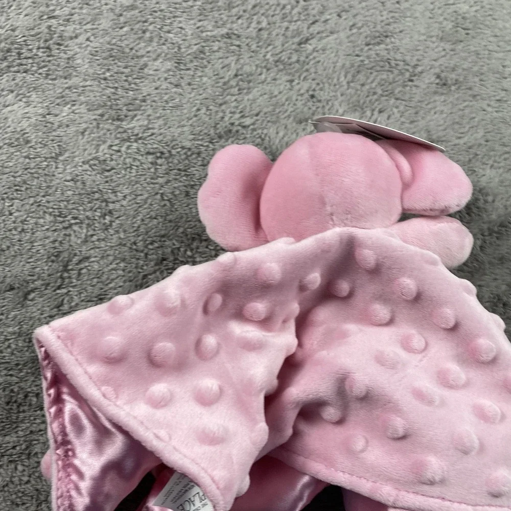 The Children's Place Pink Elephant Security Blanket Baby Lovey Minky Dots NWT